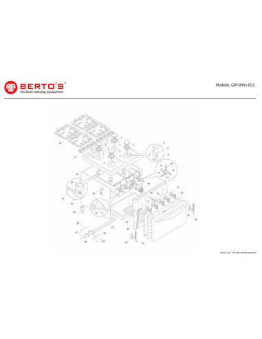 Pièces détachées BERTOS G9F4PW-FG1 Annee 0 