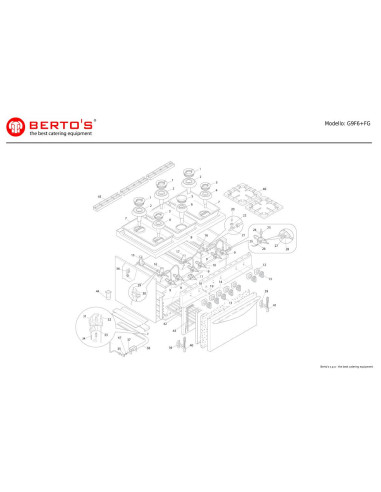 Pièces détachées BERTOS G9F6-FG Annee 0 
