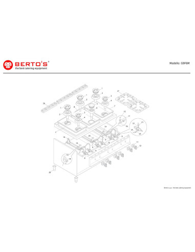 Pièces détachées BERTOS G9F6M Annee 0 