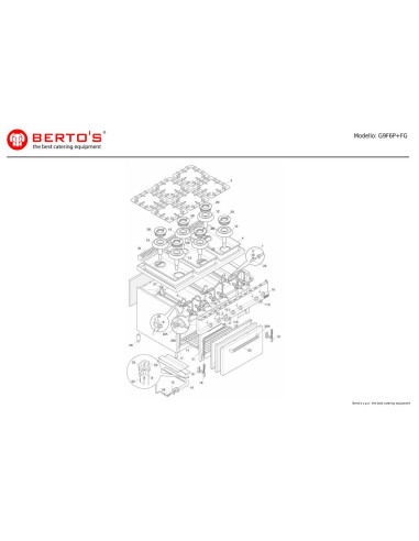 Pièces détachées BERTOS G9F6P-FG Annee 0 