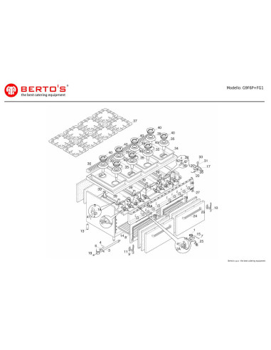 Pièces détachées BERTOS G9F6P-FG1 Annee 0 