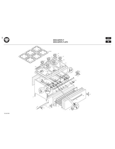 Pièces détachées BERTOS G9F6P-T Annee 2004 