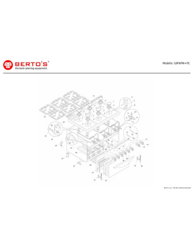 Pièces détachées BERTOS G9F6PW-FE Annee 0 