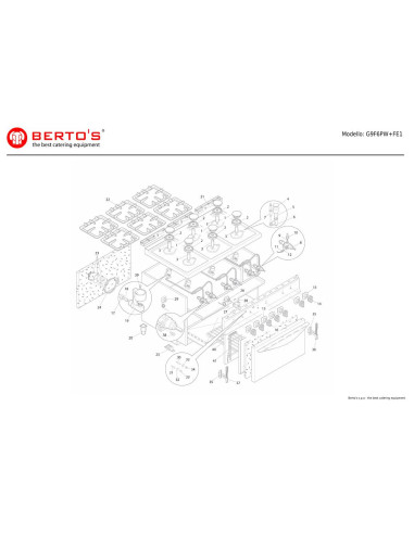 Pièces détachées BERTOS G9F6PW-FE1 Annee 0 