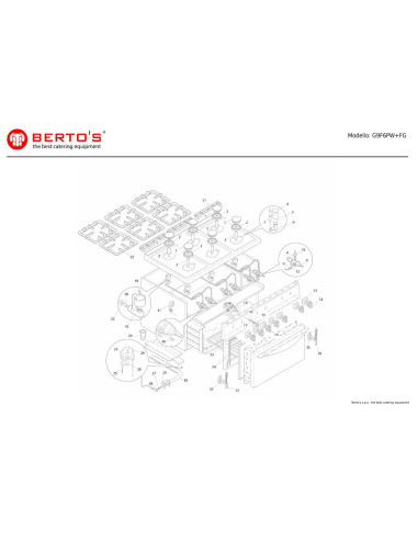 Pièces détachées BERTOS G9F6PW-FG Annee 0 