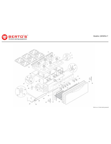 Pièces détachées BERTOS G9F6PW-T Annee 0 