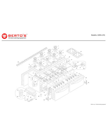 Pièces détachées BERTOS G9F8-2FG Annee 0 