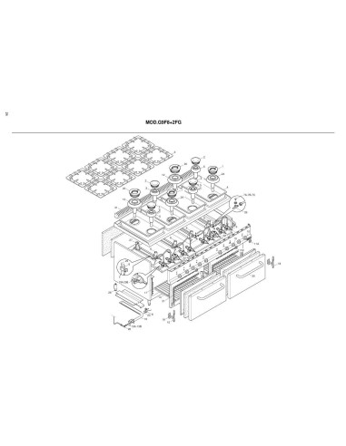 Pièces détachées BERTOS G9F8-2FG Annee 2002 