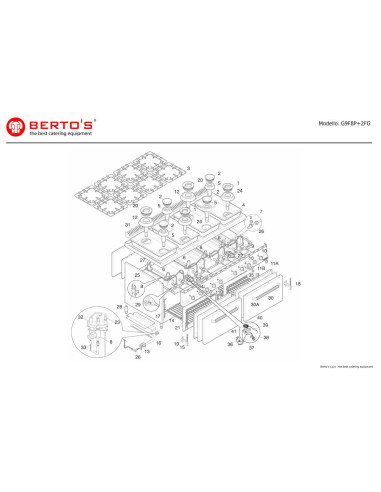 Pièces détachées BERTOS G9F8P-2FG Annee 0 