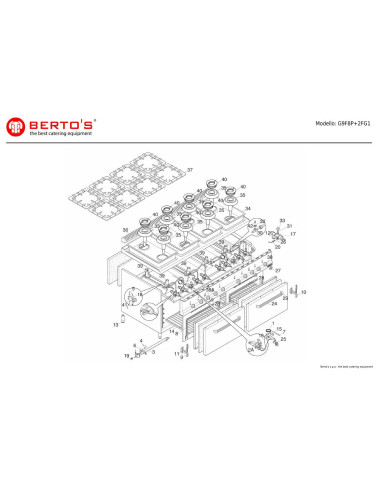 Pièces détachées BERTOS G9F8P-2FG1 Annee 0 