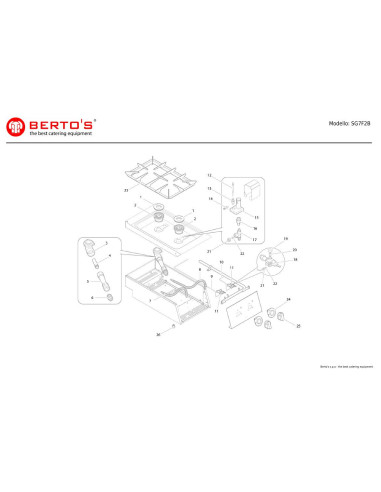 Pièces détachées BERTOS SG7F2B Annee 0 