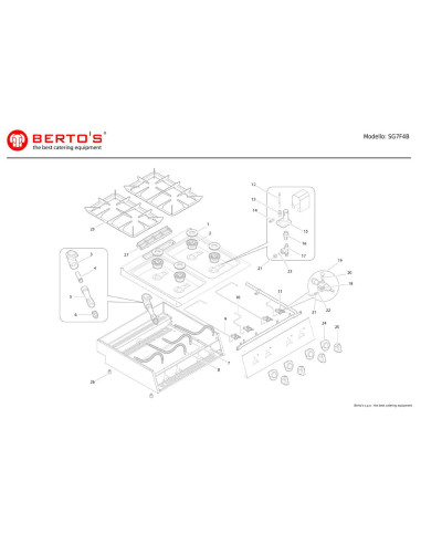 Pièces détachées BERTOS SG7F4B Annee 0 