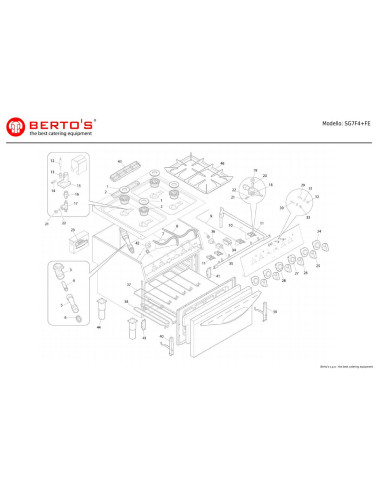 Pièces détachées BERTOS SG7F4-FE Annee 0 