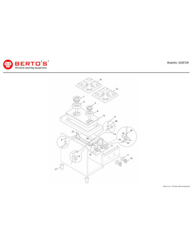 Pièces détachées BERTOS SG9F2M Annee 0 
