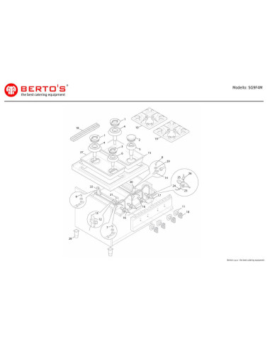 Pièces détachées BERTOS SG9F4M Annee 0 