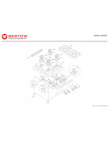 Pièces détachées BERTOS SG9F4MP Annee 0 