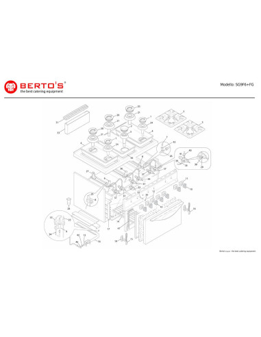 Pièces détachées BERTOS SG9F6-FG Annee 0 