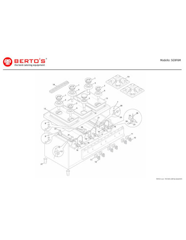 Pièces détachées BERTOS SG9F6M Annee 0 