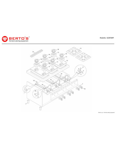 Pièces détachées BERTOS SG9F6MP Annee 0 