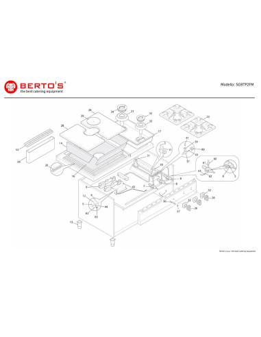 Pièces détachées BERTOS SG9TP2FM Annee 0 