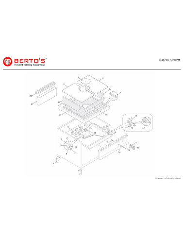 Pièces détachées BERTOS SG9TPM Annee 0 