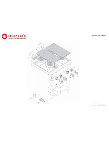 Pièces détachées BERTOS E6P2M-VTR Annee 0 