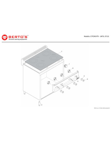 Pièces détachées BERTOS E7P2M-VTR Annee until 07-2010 