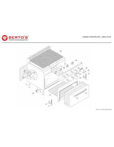 Pièces détachées BERTOS E7P4-VTR-FE1 Annee until 07-2010 