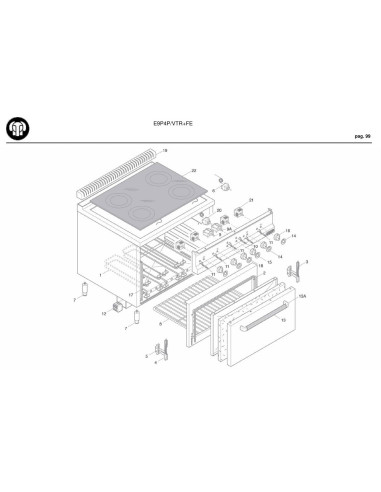 Pièces détachées BERTOS E9P4P-VTR-FE Annee 2009 