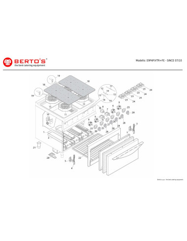 Pièces détachées BERTOS E9P4P-VTR-FE Annee since 07-2010 