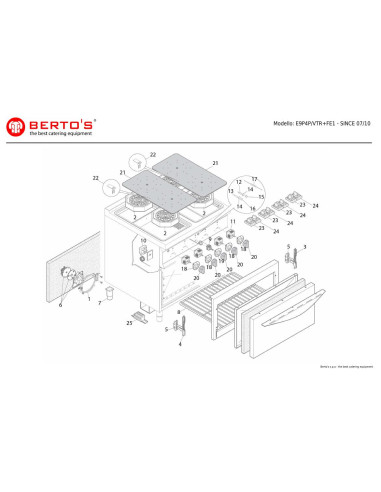 Pièces détachées BERTOS E9P4P-VTR-FE1 Annee since 07-2010 