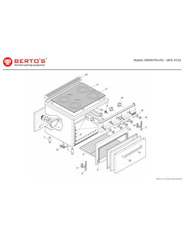 Pièces détachées BERTOS E9P4P-VTR-FE1 Annee until 07-2010 