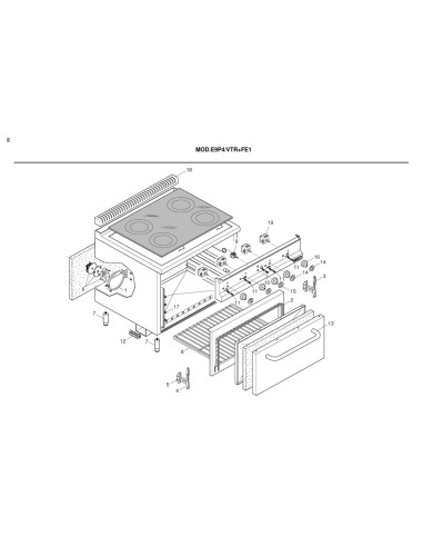 Pièces détachées BERTOS E9P4-VTR-FE1 Annee 2002 