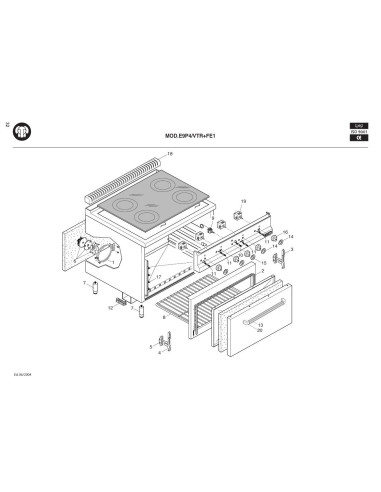 Pièces détachées BERTOS E9P4-VTR-FE1 Annee 2004 