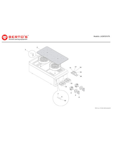 Pièces détachées BERTOS LXE9P2P-VTR Annee 0 