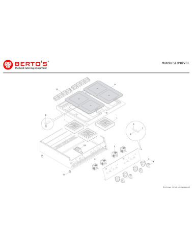 Pièces détachées BERTOS SE7P4B-VTR Annee 0 