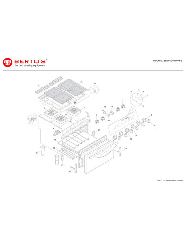 Pièces détachées BERTOS SE7P4-VTR-FE Annee 0 