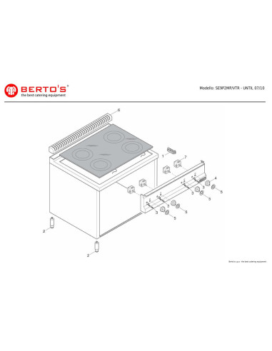 Pièces détachées BERTOS SE9P2MP-VTR Annee until 07-2010 