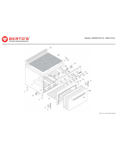 Pièces détachées BERTOS SE9P4P-VTR-FE Annee since 07-2010 
