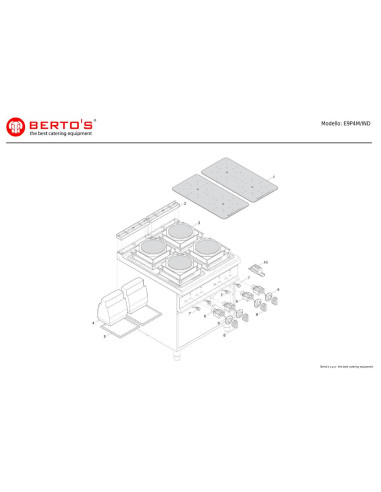 Pièces détachées BERTOS E9P4M-IND Annee 0 