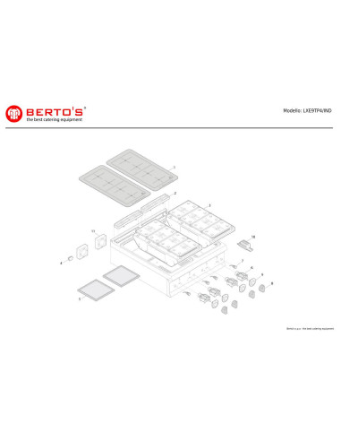 Pièces détachées BERTOS LXE9TP4-IND Annee 0 