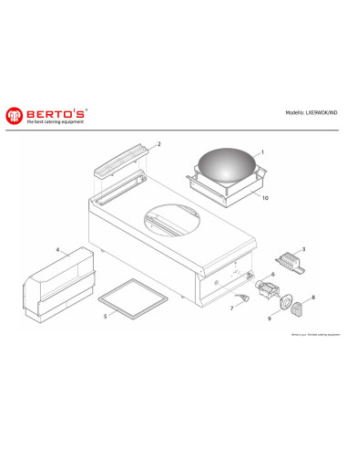 Pièces détachées BERTOS LXE9WOK-IND Annee 0 