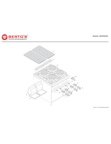 Pièces détachées BERTOS SE9P4M-IND Annee 0 
