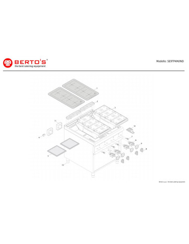 Pièces détachées BERTOS SE9TP4M-IND Annee 0 