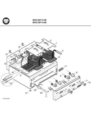 Pièces détachées BERTOS E6F10-3B Annee 2004 