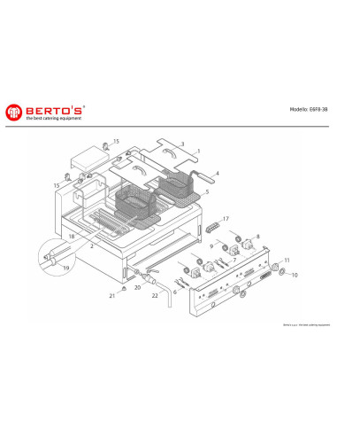 Pièces détachées BERTOS E6F8-3B Annee 0 