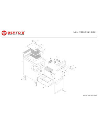 Pièces détachées BERTOS E7F10-4MS Annee since 02-2013 