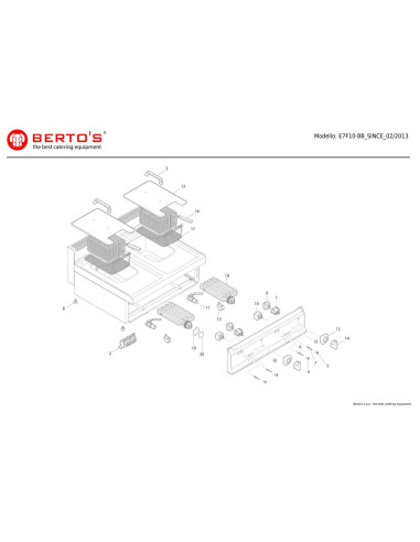 Pièces détachées BERTOS E7F10-8B Annee since 02-2013 