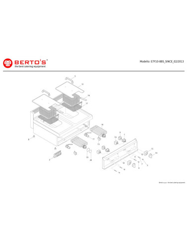 Pièces détachées BERTOS E7F10-8BS Annee since 02-2013 