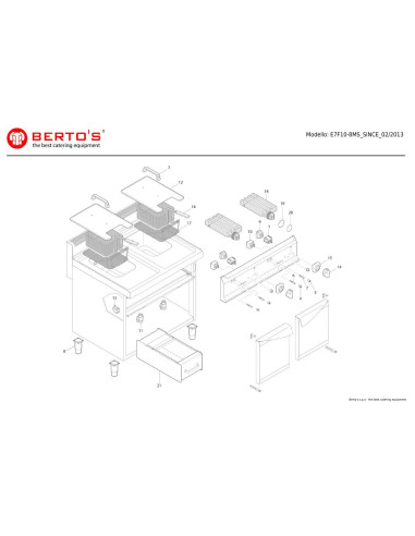 Pièces détachées BERTOS E7F10-8MS Annee since 02-2013 